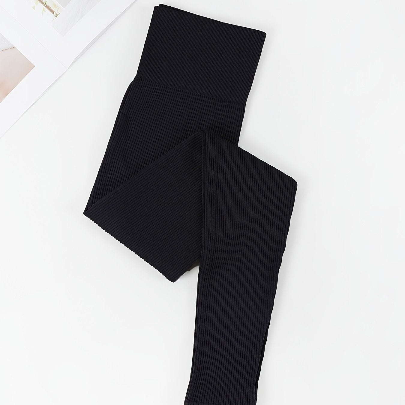 Women's High Stretch Yoga Leggings Long Length Solid Color Elastic Waist Activewear