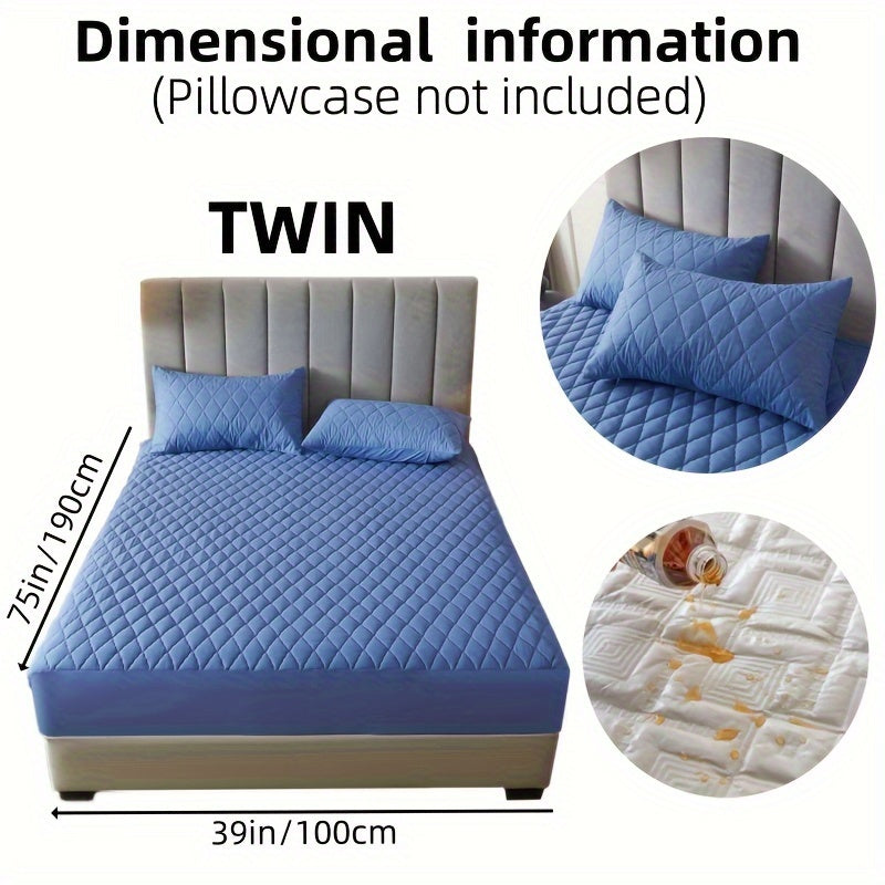 Suv o'tkazmaydigan yostiq himoyachisi, bir-biriga qo'shilgan rangli qatlamli dizayn, suv o'tkazmaydigan, sirpanmaydigan yotoq qoplami