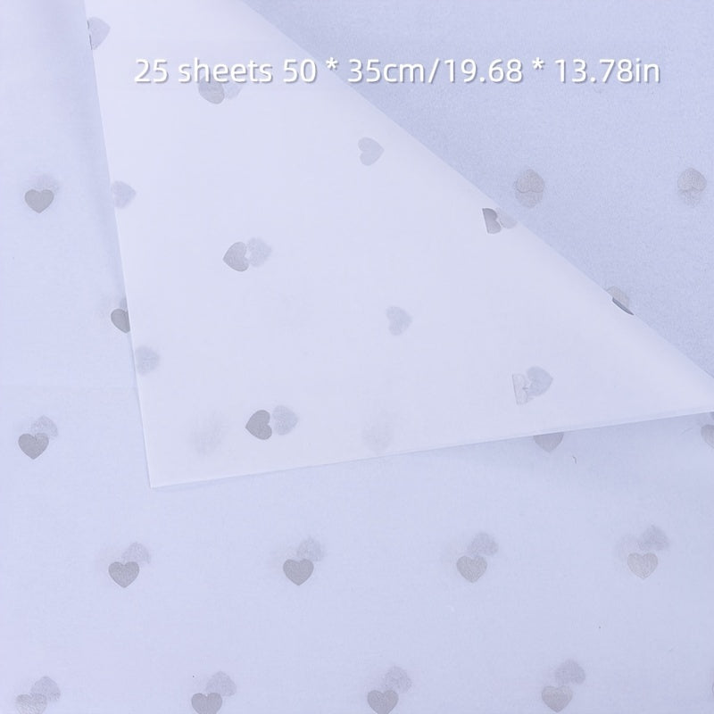 25 Sheets Small Peach and Love Heart Sydney Paper for Gift Wrapping and Decorations