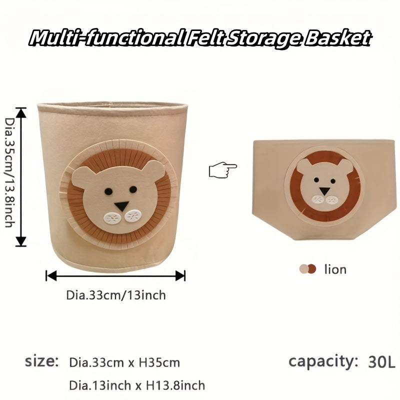 Hayvon tasvirlari bilan mato saqlash savatlari, o'yinchoqlar, yeguliklar, kiyimlar, uy va ofis uchun to'rtburchak tashkilotchilar
