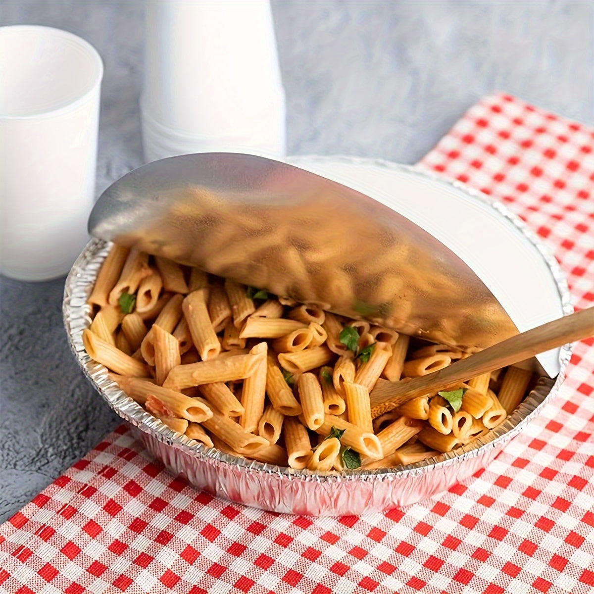 20 Pack Aluminum Foil Pans with Lids 22.86cm for Baking and Takeout