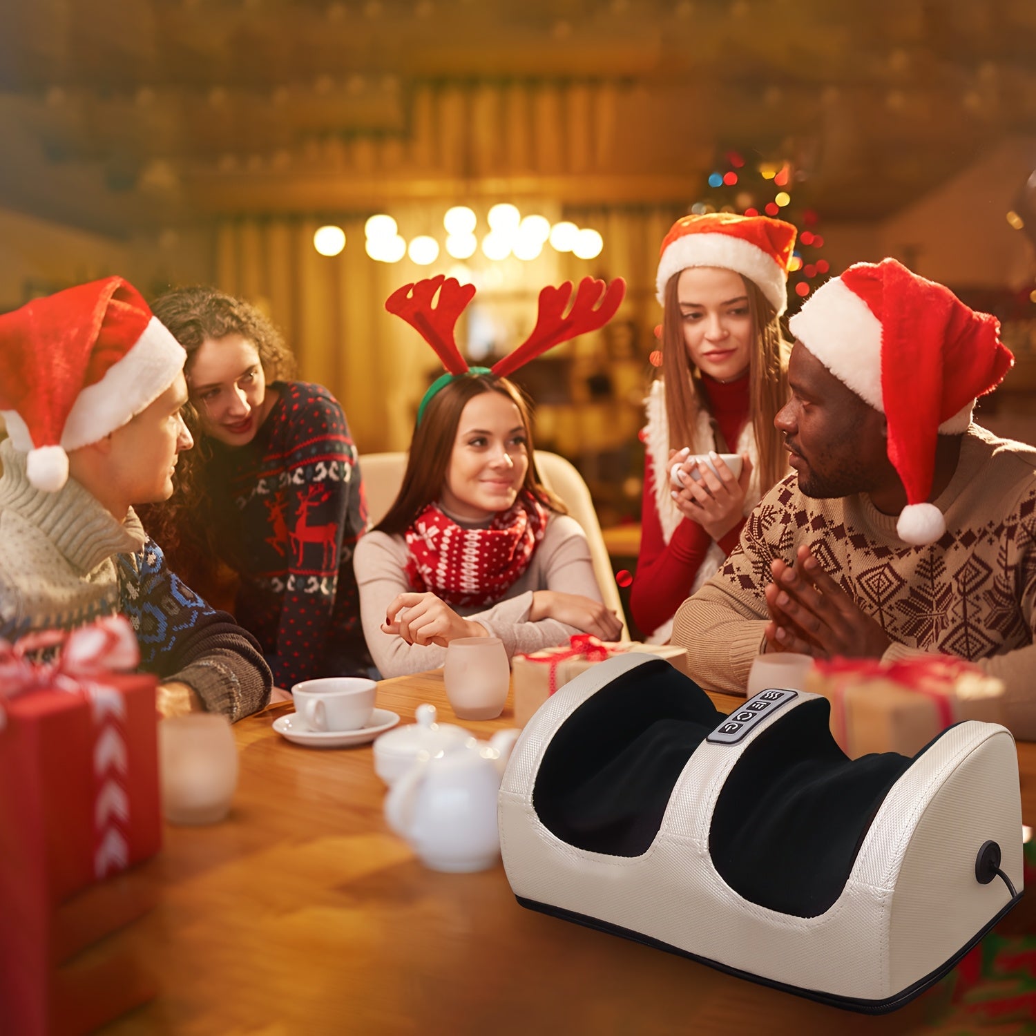 Heated Foot Massager for Circulation and Relaxation with European Plug