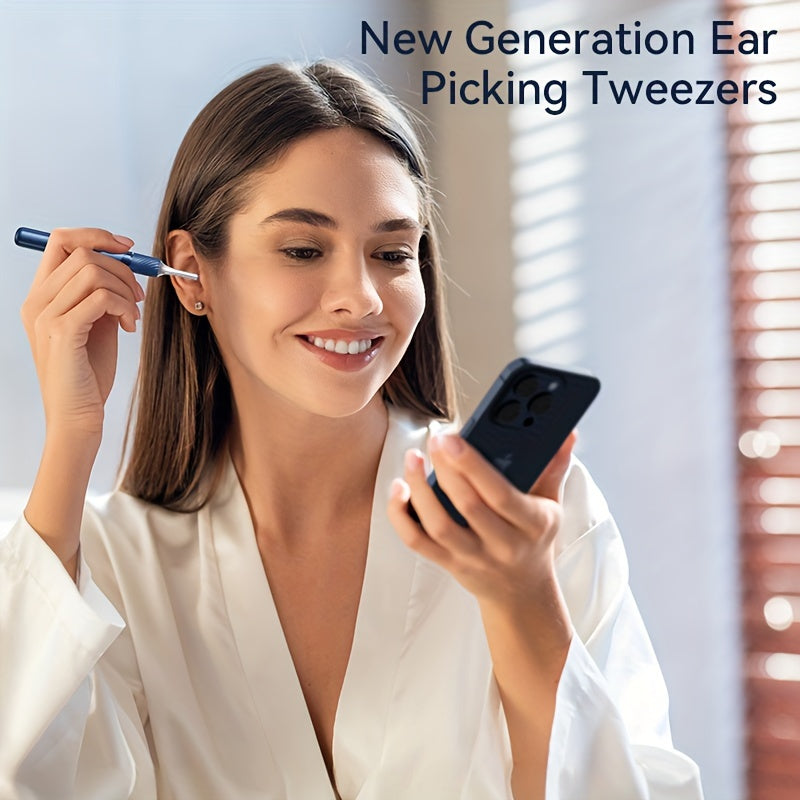 FONSI Aqlli quloq mumini olib tashlash to'plami, Kamera bilan, 3-in-1 Quloq tozalovchi, 1200W Yuqori aniqlikdagi quloq ko'zgu, Qayta zaryadlanadigan litiy batareya, Wi-Fi imkoniyatiga ega simsiz otoskop