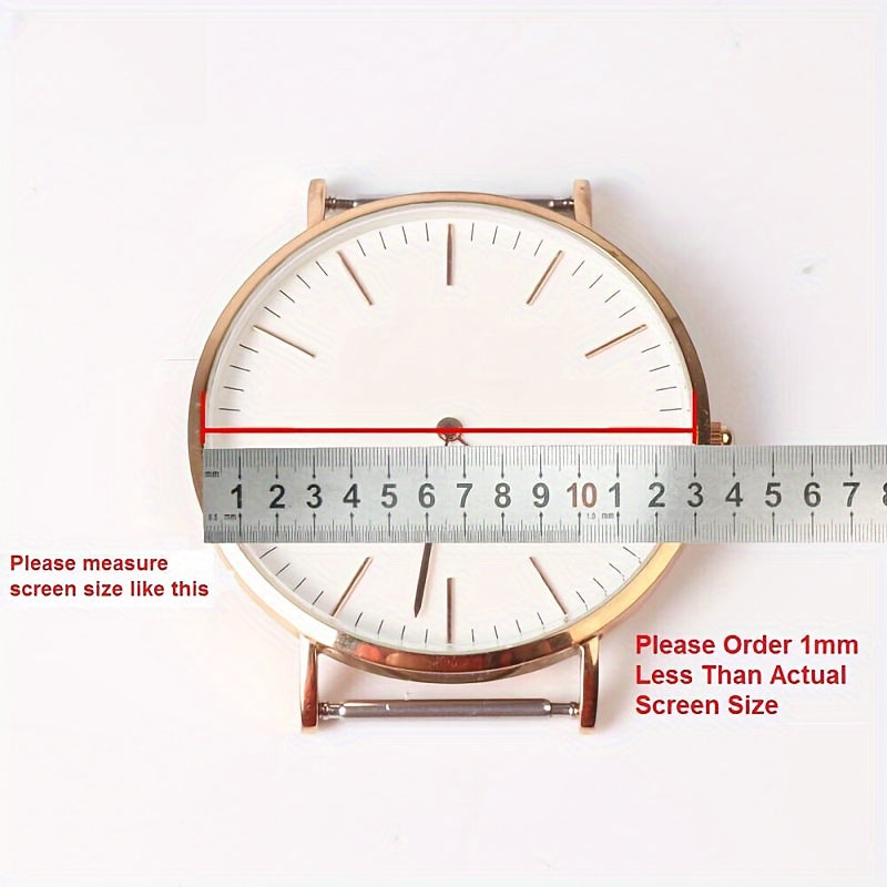 Round Watch Screen Protectors 9H Tempered Glass Bubble-Free Clear 27mm-43mm Set of 2