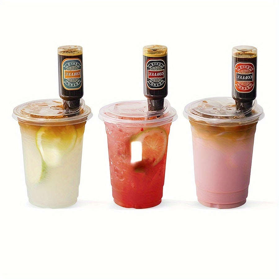 Набор мини-бутылок для алкоголя 50 штук, многоразовые пластиковые, 0,85 унций и 1,7 унций, для свадеб и вечеринок