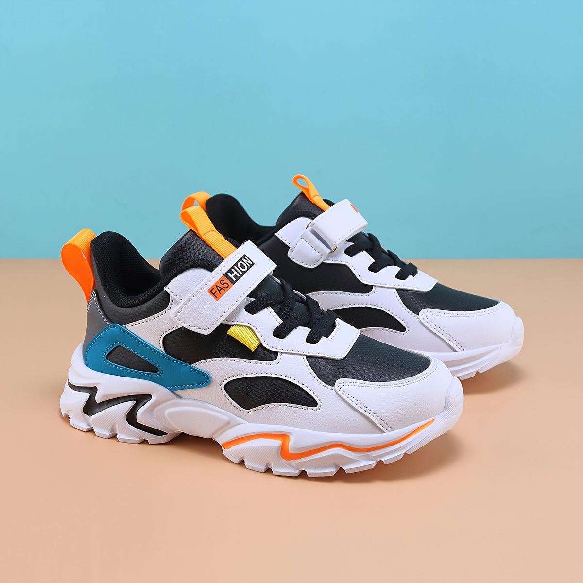 Kids Boys Chunky Sneakers Water-Resistant Lightweight Casual Shoes for Outdoor Activities