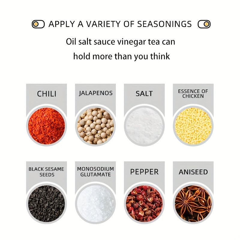 Stainless Steel Seasoning Jar with Lid and Spoon for Spices Coffee Sugar Tea