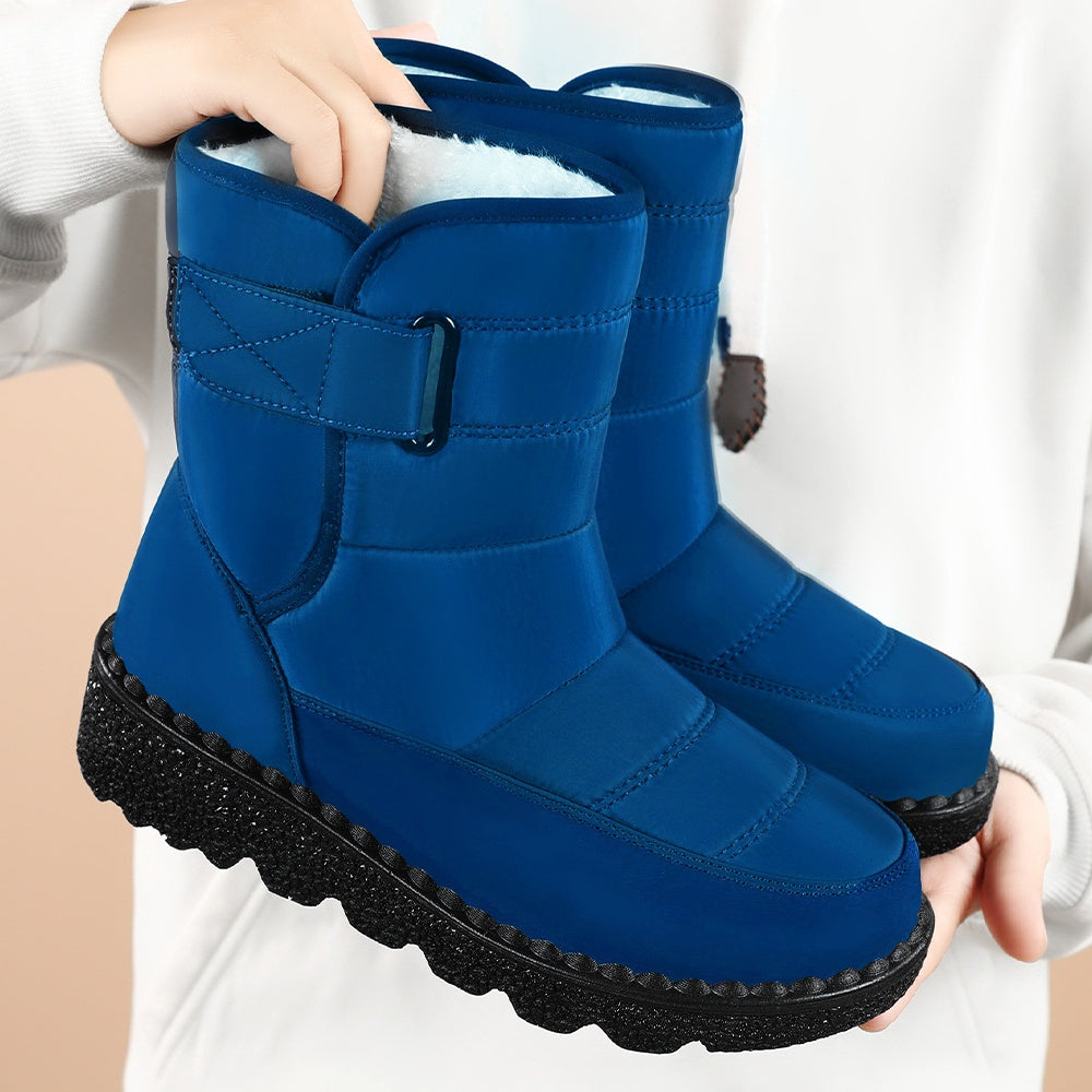 Women's Thick High Top Snow Boots with Plush Insulated Casual Footwear