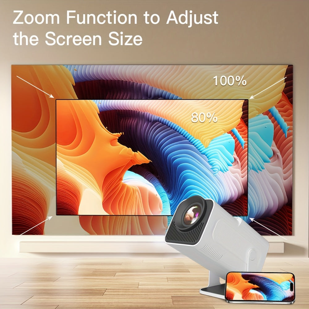 Портативный мини-проектор HD 1080p 400 люменов 4K WiFi автоматическая коррекция трапеции