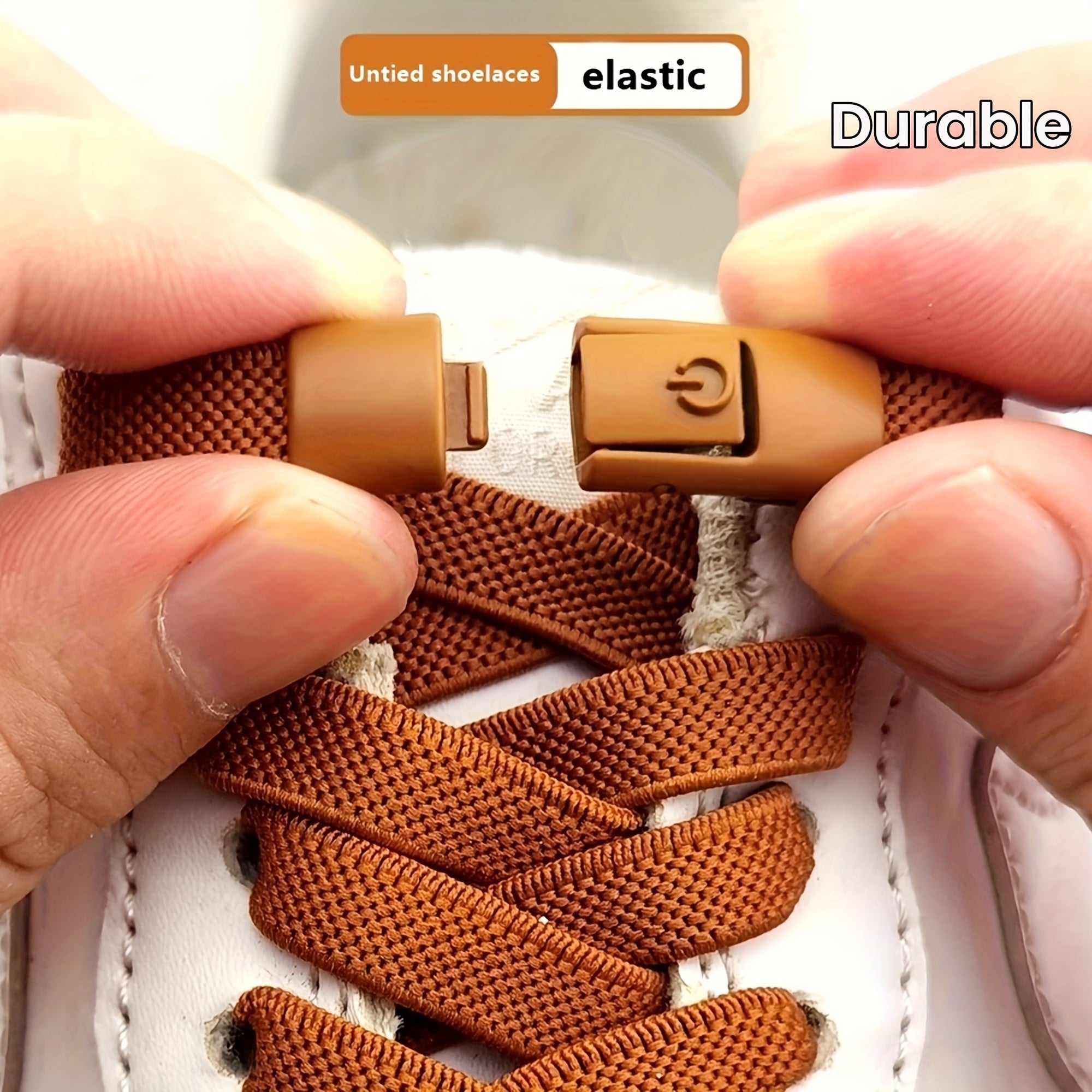 Unisex Elastic No-Tie Shoe Laces with Buckles, 100cm Adjustable