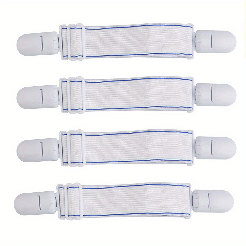 Set of 4 Non-Slip Bed Sheet Clips Adjustable Mattress Corner Holders Household Fasteners