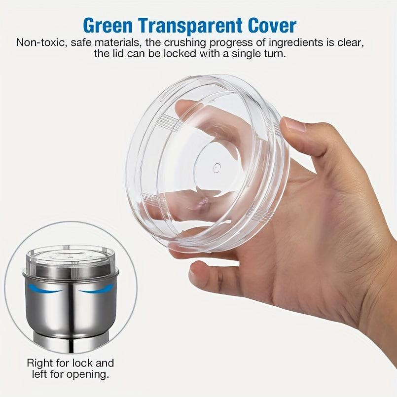 Stainless Steel Electric Coffee and Spice Grinder 300W Mini with 4 Blades