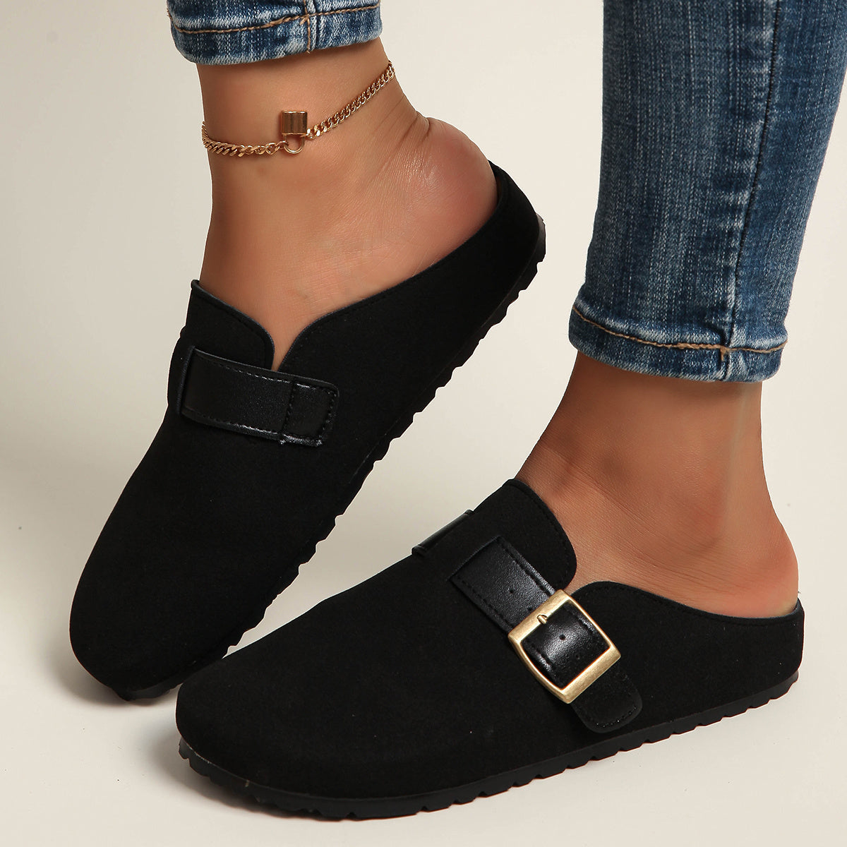 Women's Plus Size Mules Soft Sole Slip-On Casual Work Shoes