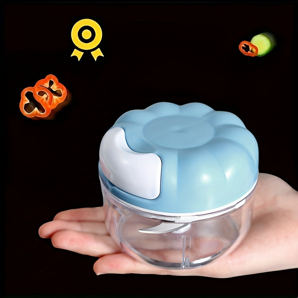 Manual Garlic Chopper Hand-Cranked Kitchen Gadget for Garlic Paste and Chopped Garlic