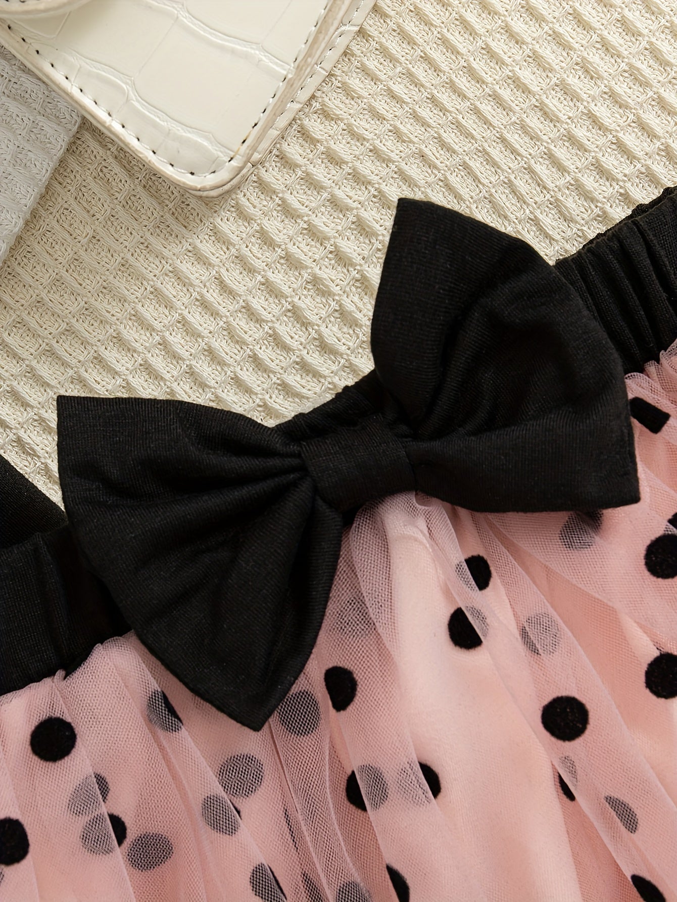 Girls Summer Two-Piece Set Mesh Patchwork Sleeveless Top and Short Skirt