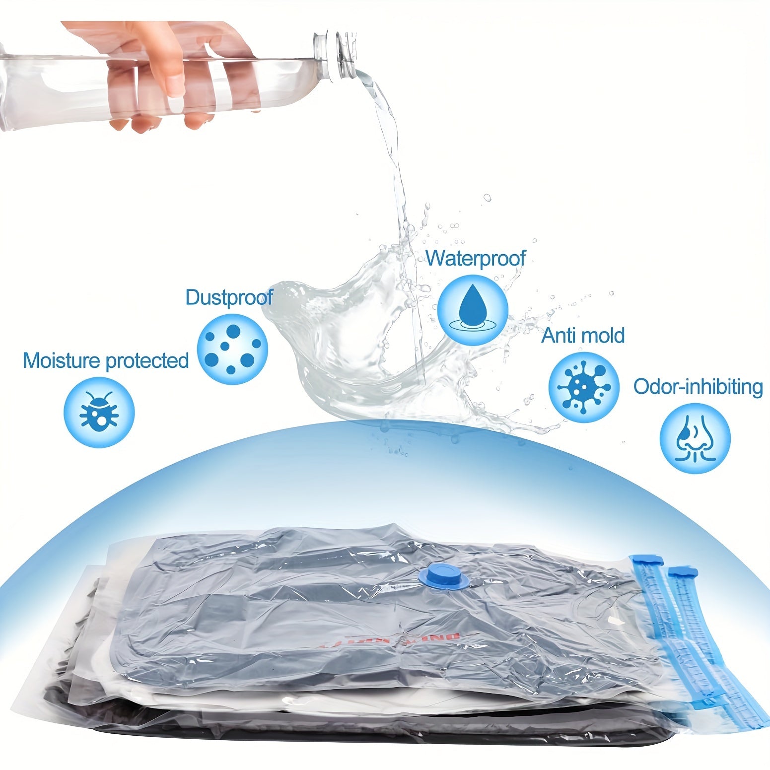 Vacuum Storage Bags Set 6/12/15/20 Pieces for Clothes Bedding Travel Space Saver