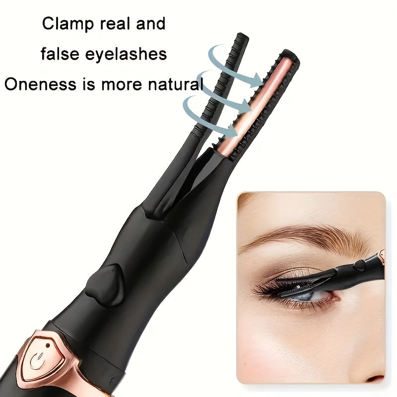 Electric Eyelash Curler Heated Brush USB Rechargeable 3 Temperature Settings Portable