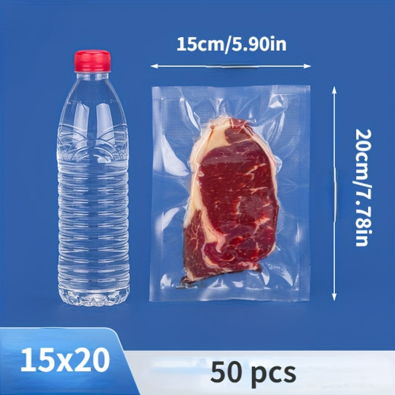 Oila uchun oziq-ovqatni saqlash uchun vakuum yopishqoq sumkasi.