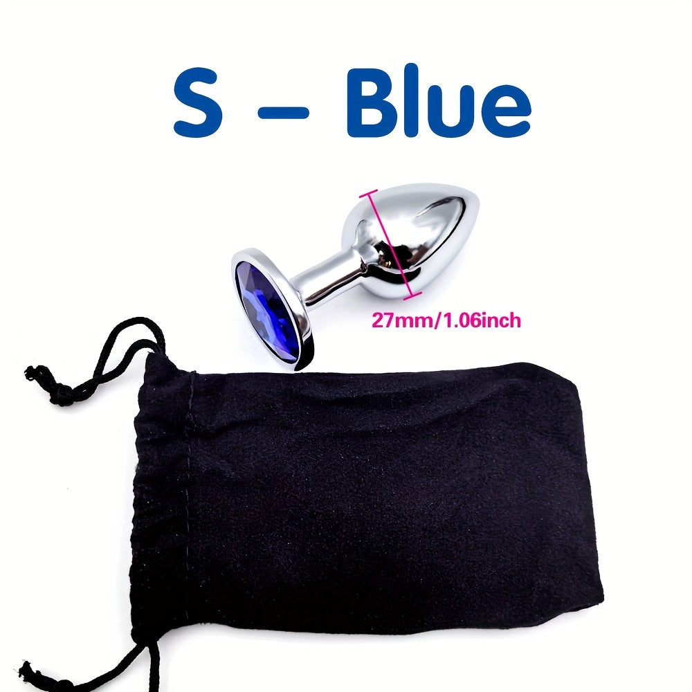 Adult Metal Anal Plug With Jewelry Base Multiple Sizes Butt G-Spot Massage