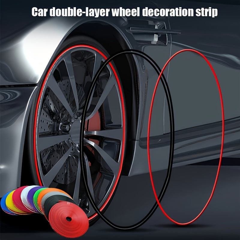 8 Meter Colorful Wheel Rims Protectors Car Tire Guard Line Rubber Molding