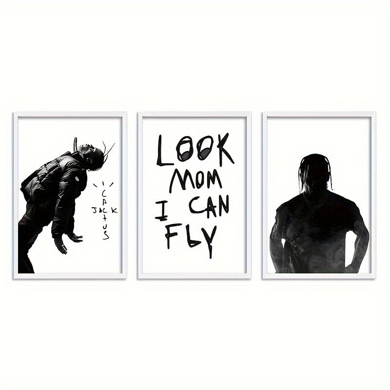 Set of 3 Unframed Canvas Music Posters Wall Art Decor for Living Room Bedroom