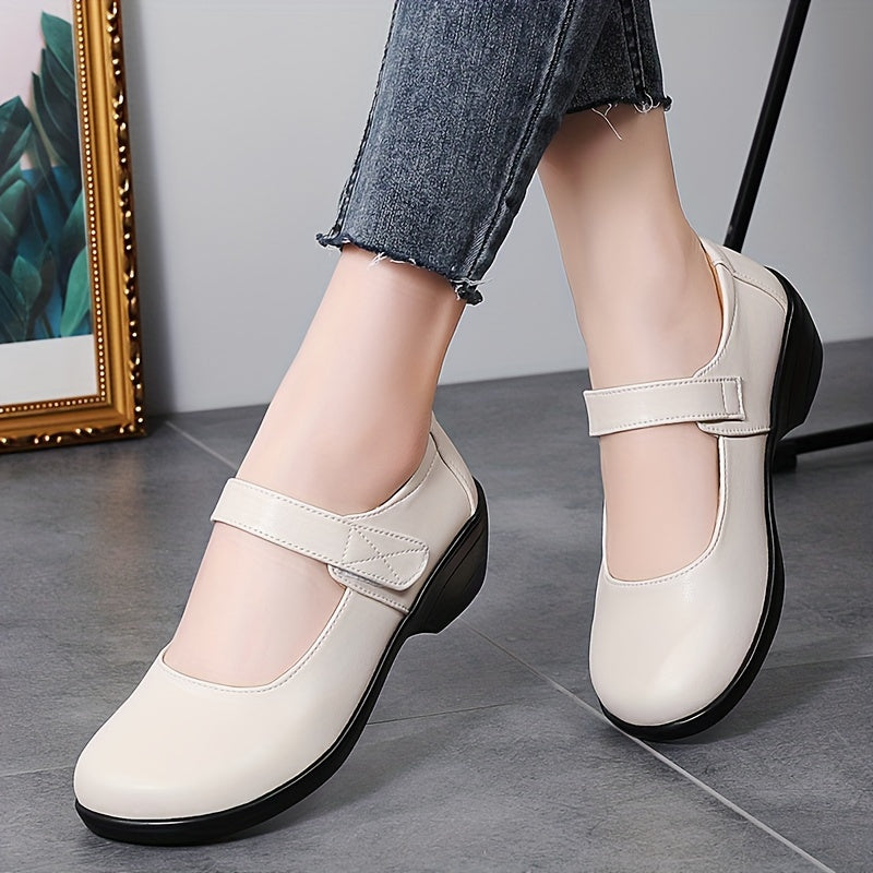 Ayollar uchun Mary Jane tufli sintetik, nafas oladigan, sirpanmaydigan, dumaloq burchakli