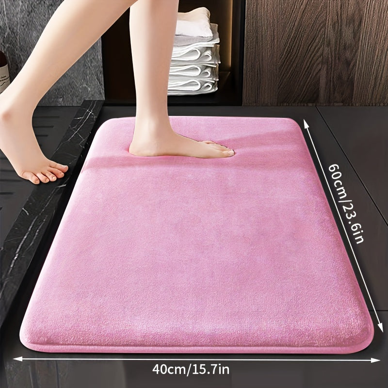 Thick Plush 25D Sponge Bath Mat Non-Slip Absorbent for Shower Kitchen Bedroom
