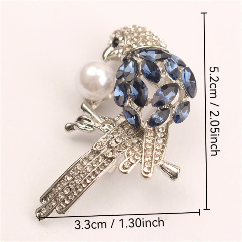 Rhinestone Bird Brooch Jewelry for Women Stylish Elegant Accessory