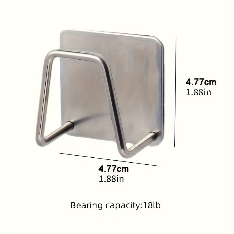 Organizador de fregadero de acero inoxidable para pared para cocina y baño con ganchos