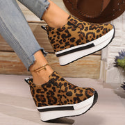 Women's Leopard Print Slip-On Sneakers Lightweight Comfortable