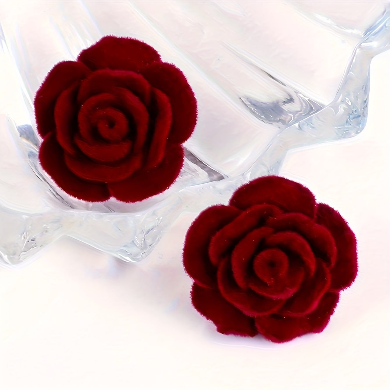 Women's Vintage Black Flower Stud Earrings Zinc Alloy Stainless Steel Post