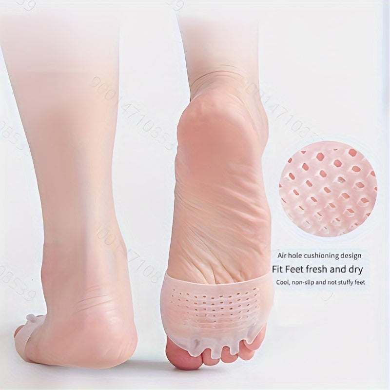 Unisex Silicone Toe Separators 2 Pairs Breathable Honeycomb Gel Foot Care