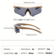 3-Pack UV400 Cycling Glasses Men Women Sports Running Outdoor Goggles with PC Lens