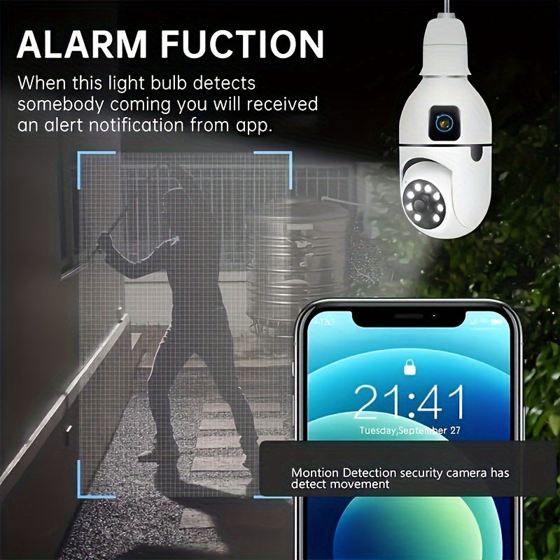 Panoramic WiFi Security Camera with Dual Camera and Motion Detection