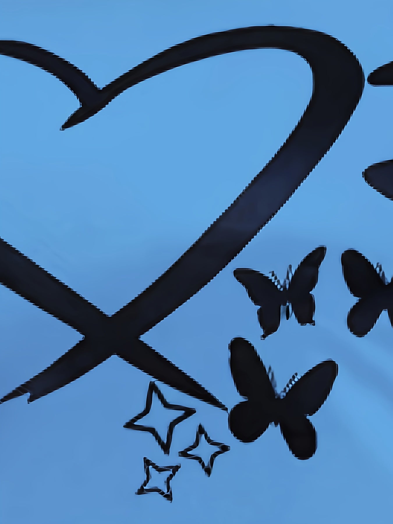 Women's Butterfly Print Short Sleeve Pajama Set with Capri Pants Polyester Knit Fabric