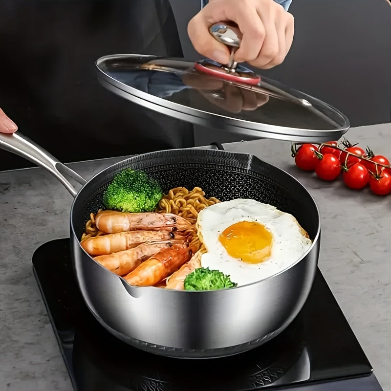 Olla de acero inoxidable con recubrimiento antiadherente de panal para sopa y guiso