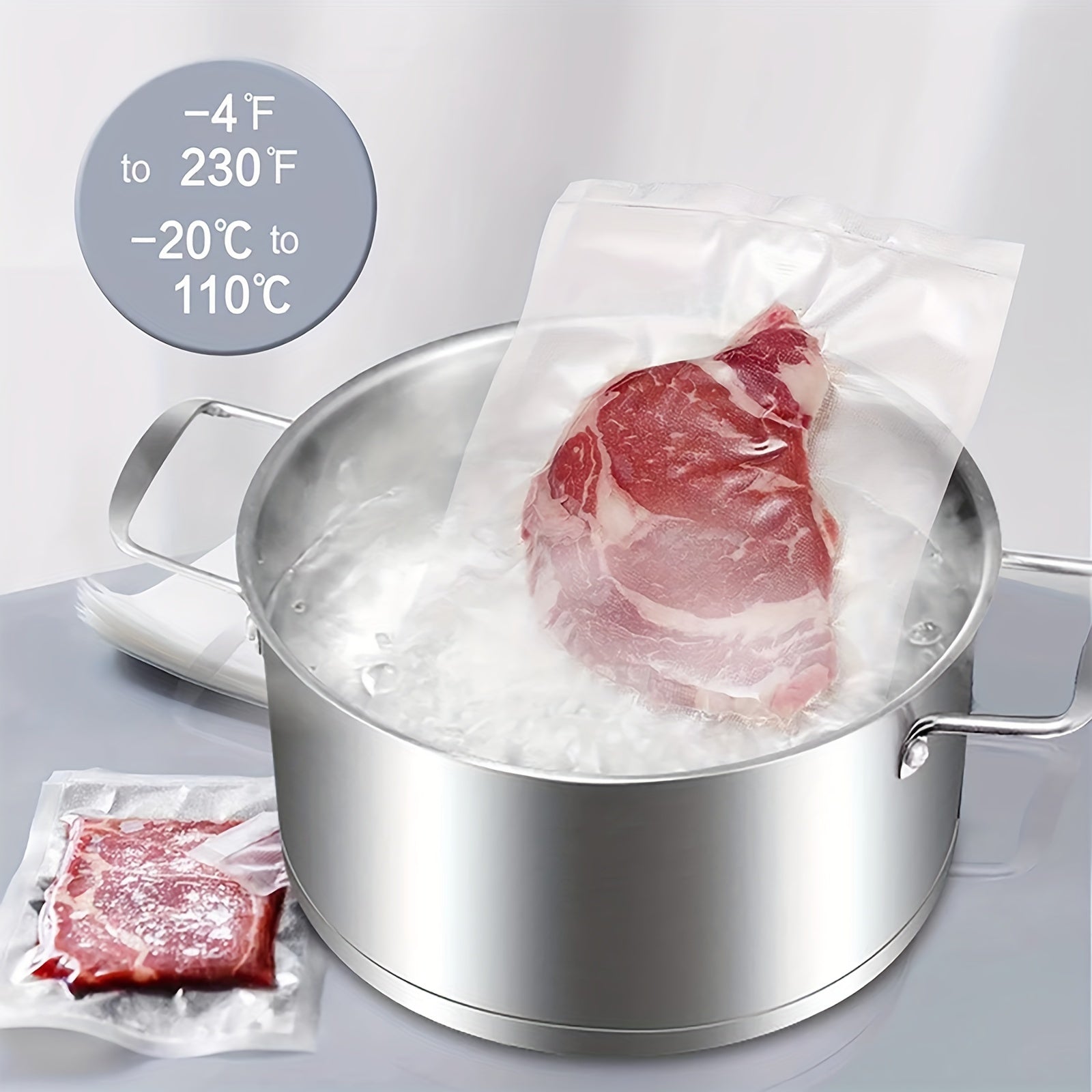 Vacuum Food Storage Bags for Sealing, Sous Vide, Long-Term Freshness