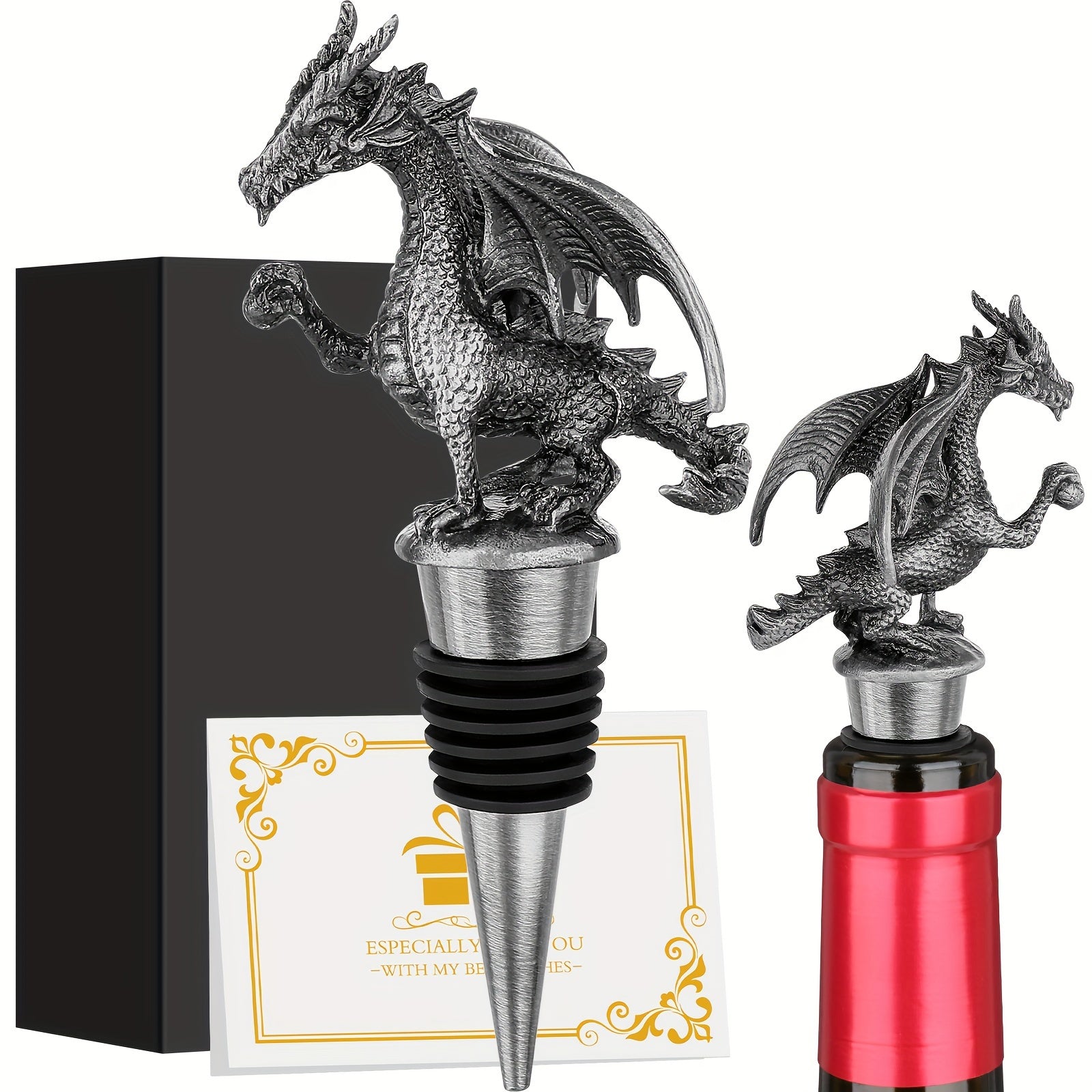 Tapón de vino de dragón DND para almacenamiento de vino y regalo para coleccionistas