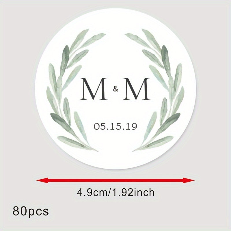 Personalized Bridal Shower Labels Custom Thank You Stickers Name and Date Recyclable Matte Finish