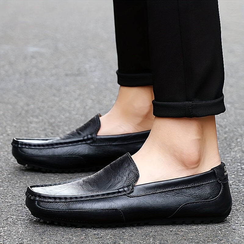 Men's Casual Slip-On Driving Moccasins Leather Low Top All-Season