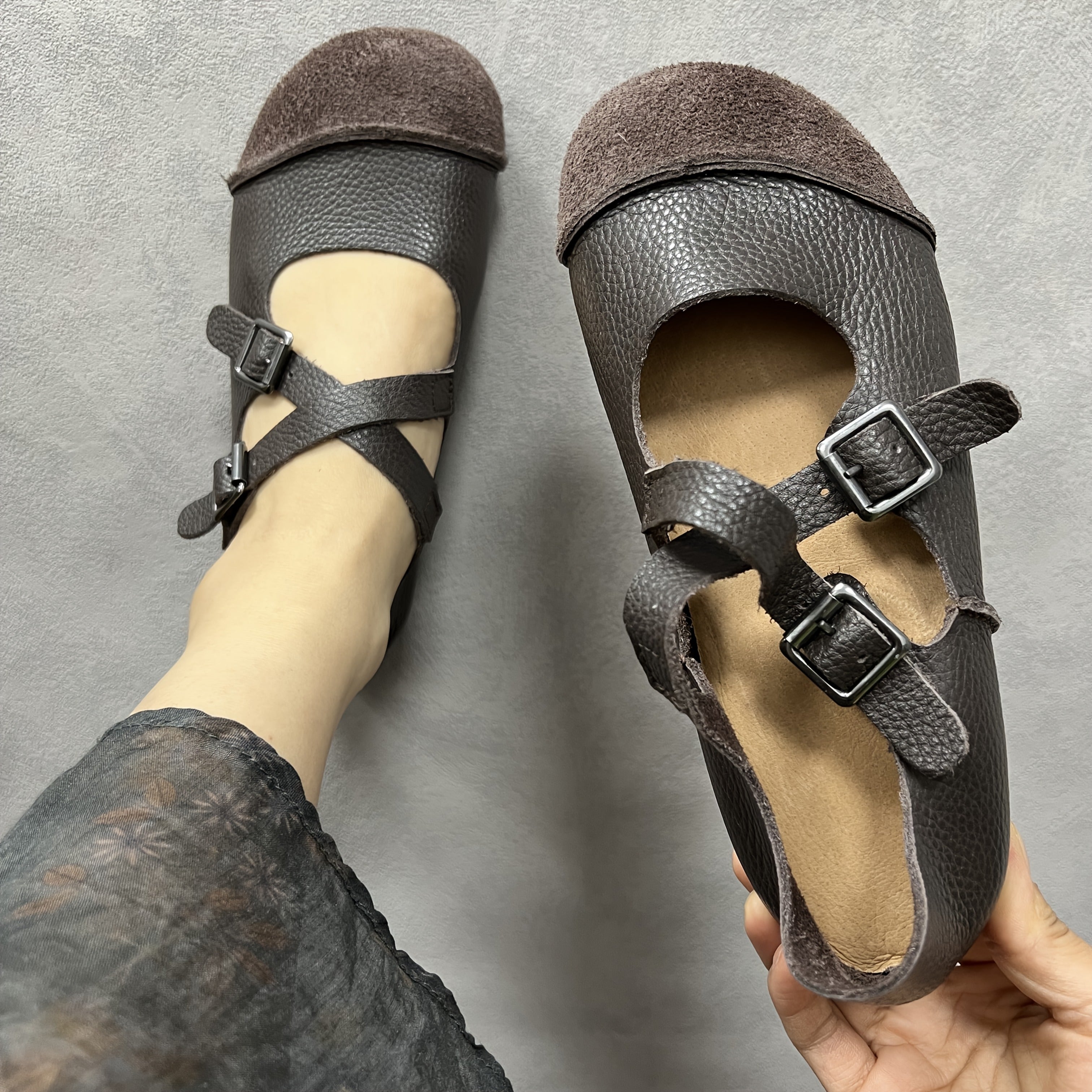 Women's Breathable Flat Shoes Casual Slip-On All-Season Mary Janes