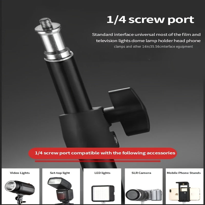 Soporte de trípode de acero al carbono de 63 pulgadas para softbox, flash de video, reflector y fondo de iluminación