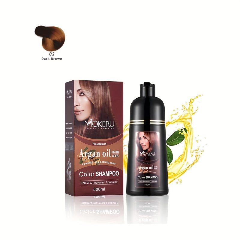3-in-1 Argan Oil Hair Dye for Gray Coverage Unisex Paste