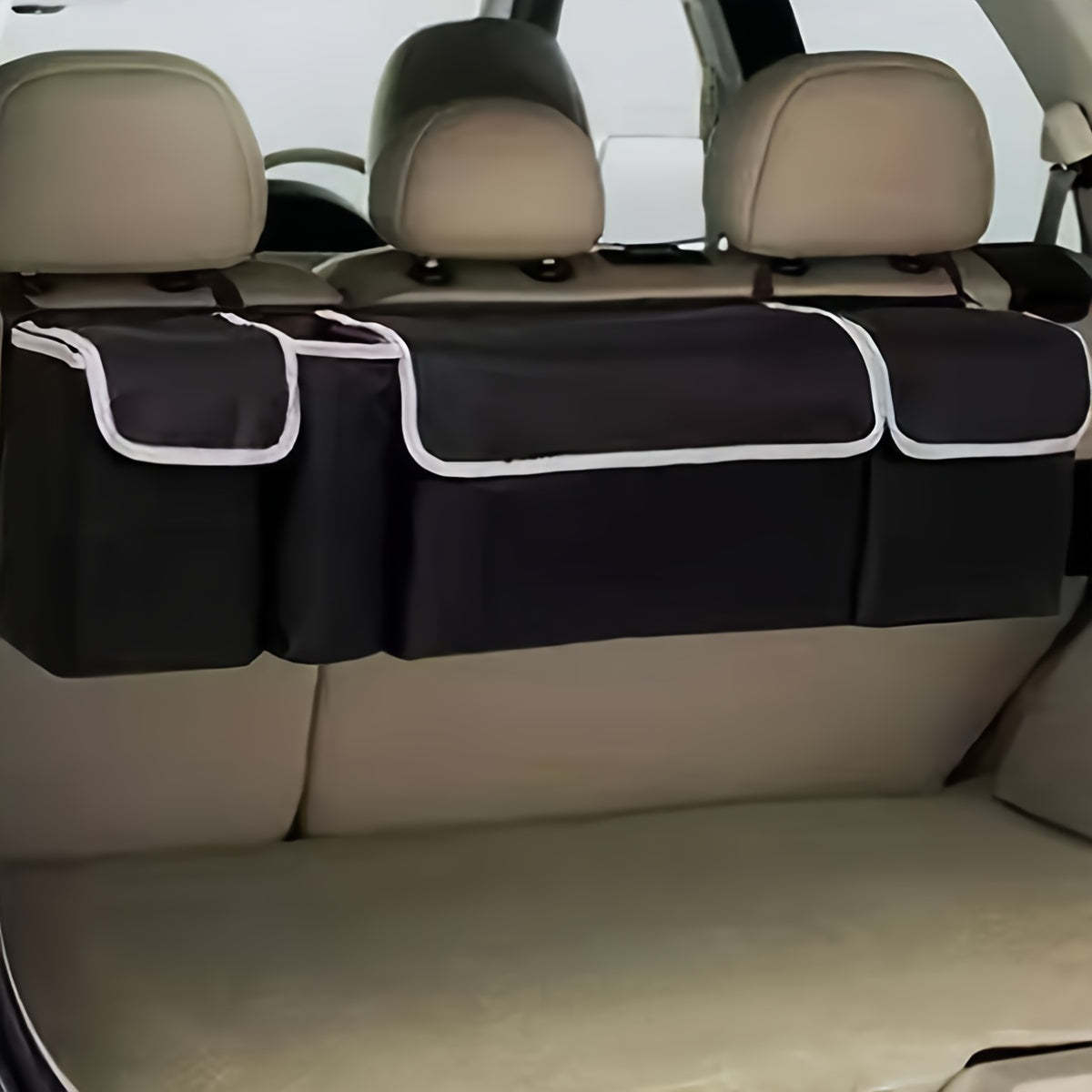 Car Back Seat Organizer Hanging Storage Bag Oxford Fabric for Rear Passenger Seat
