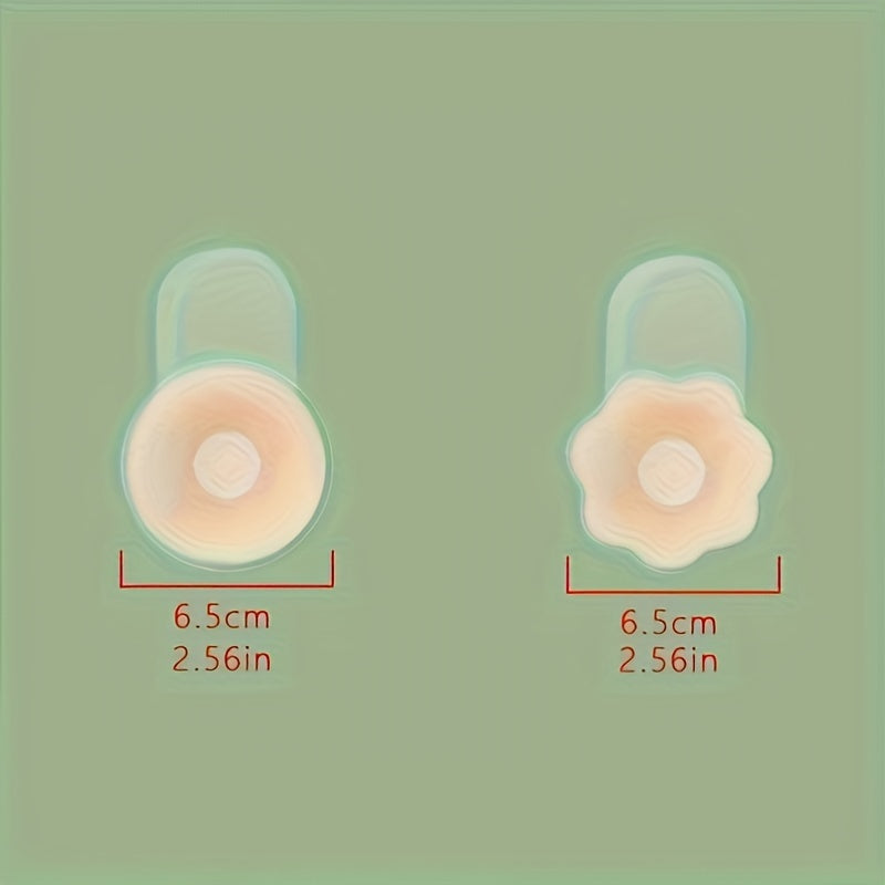 Breathable Silicone Nipple Covers for Women 2 Pairs Invisible Breast Pasties
