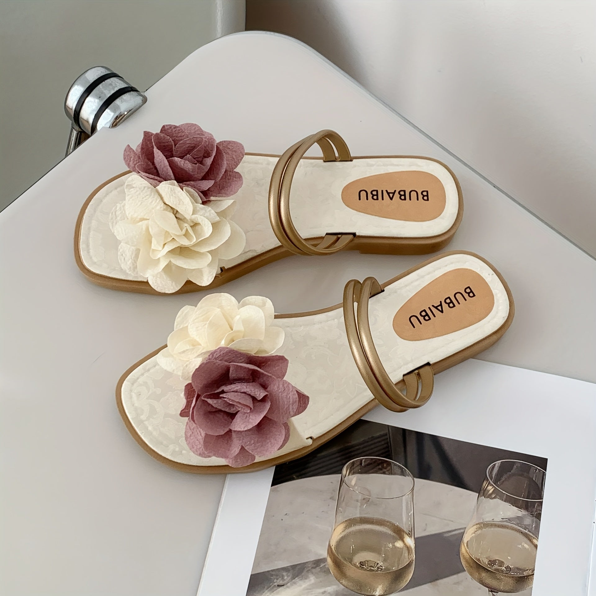 Women Slide Sandals Flat Summer Outdoor Comfortable Durable