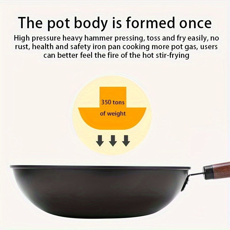 Wok antiadherente versátil compatible con estufa de inducción y gas 1 pieza