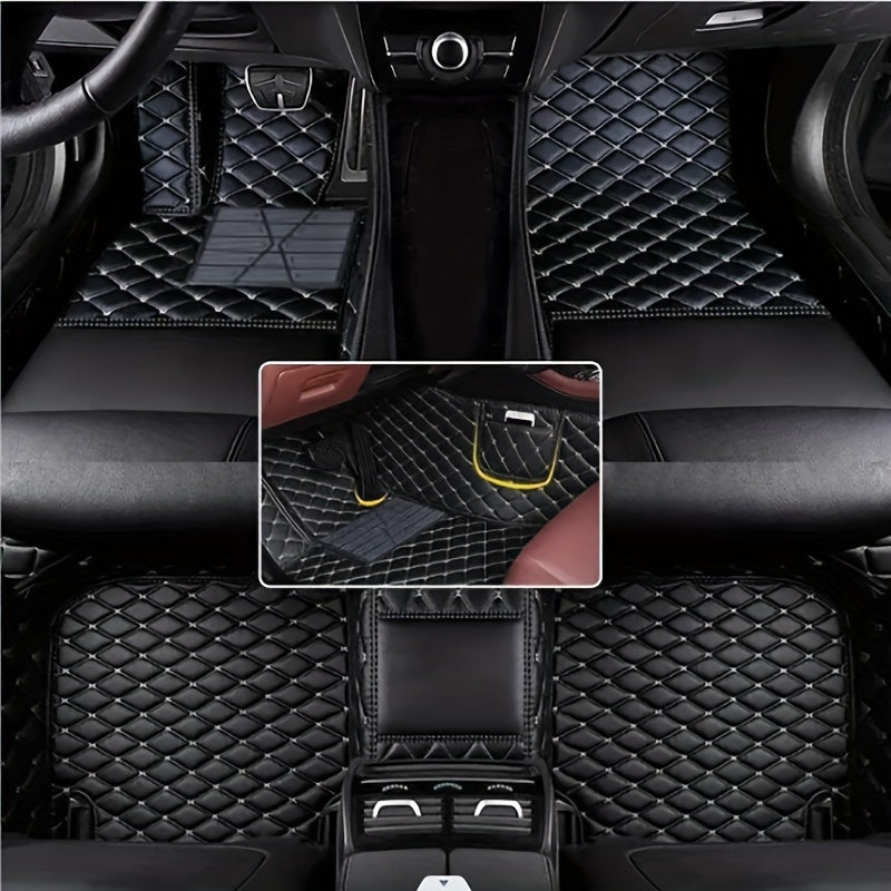 Universal 3D PU Leather Car Floor Mats for Silverado Interior Accessories