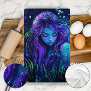 Set of 2 Soft Kitchen Towels Coastal Siren Neon Blacklight 40x60 cm
