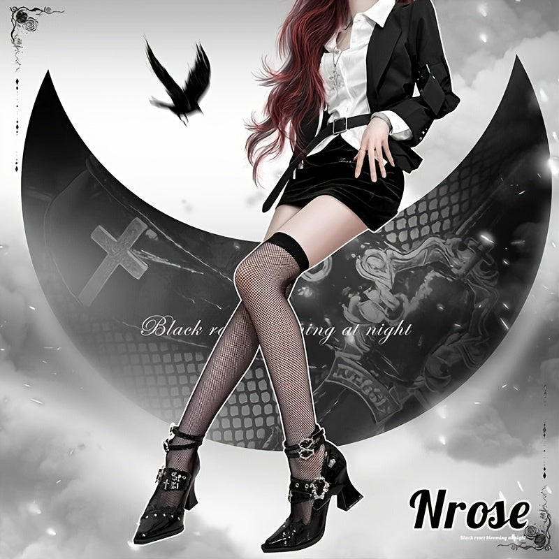 Women Gothic Pointed High Heeled Shoes Slim Heel Punk Single-Layer Shoes